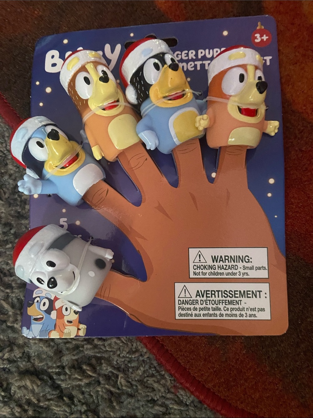 Holiday Penguin & Seal Finger Puppet Set — Multicolor Plush Playset